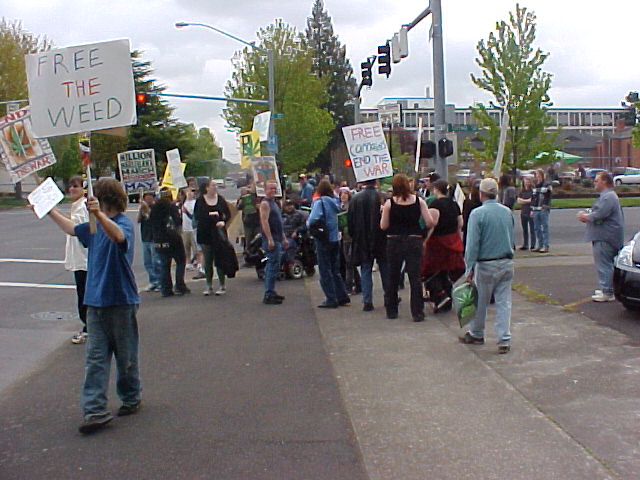 The March continues from Liberty up Center street