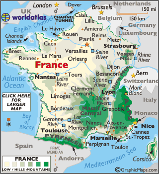 Map of France  