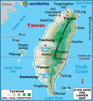 Map of Taiwan  