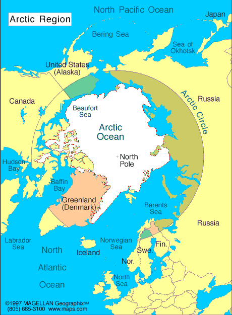 Map of The Arctic