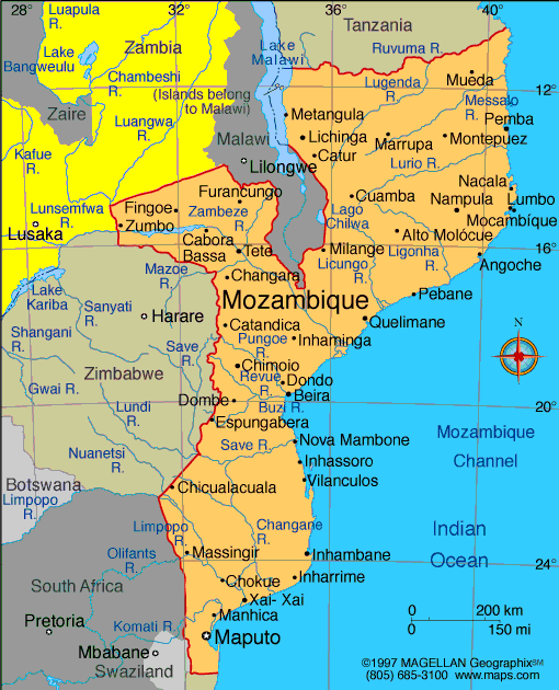 Map of Mozambique