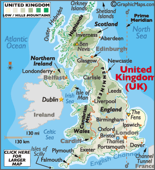 map of United Kingdom